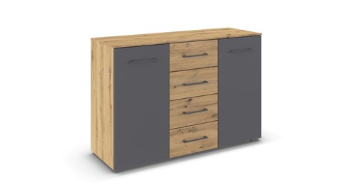 Commode Birmingham met 2 deuren en 4 laden Commode Birmingham met 2 deuren en 4 laden