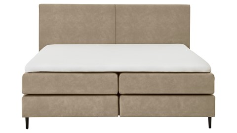 Boxspring Opal vlak met gestoffeerd matras, liver