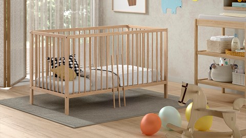 Babyledikant Dino, naturel
