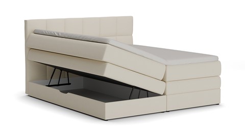 Opbergboxspring Jade - Matte leather, ecru