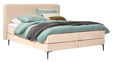 Boxspring Quartz vlak met gestoffeerd matras, rpes 03