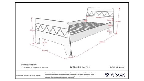 Bed Wynnie, wit