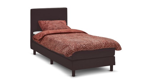 Boxspring Invito vlak met gestoffeerd matras, donkergrijs