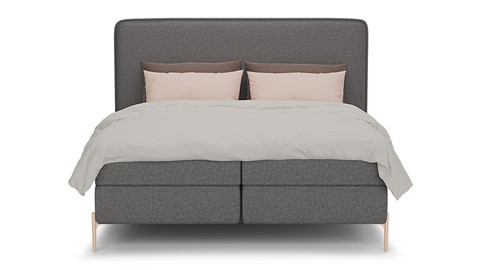 Boxspring Quartz - Linen touch, dark grey
