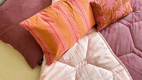 HappyBed Corduroy - dekbed zonder overtrek, dusty rose