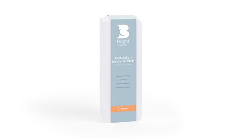 Hoeslaken B Bright Jersey splittopper, wit