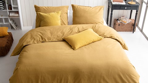 Dekbedovertrek Vintage Cotton, geel