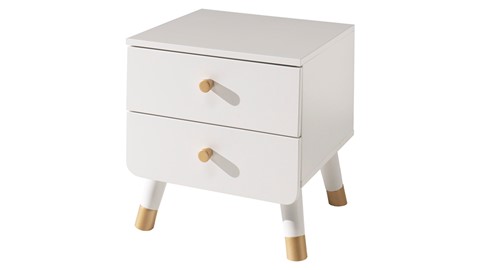 Bed Billy met nachtkast en bureau, white