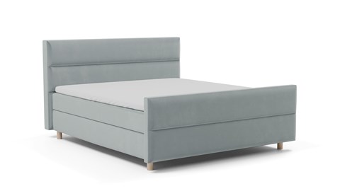 Boxspring Mica - Soft touch, light blue