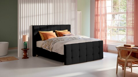 Boxspring Unik Varje vlak met Vildar Royal matras, black