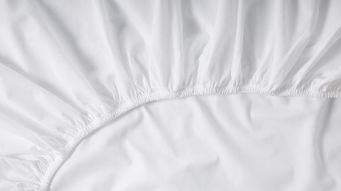 Hoeslaken topmatras Premium percale, wit