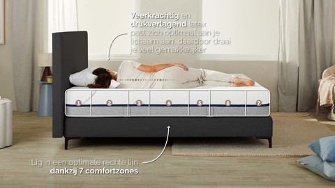 GRATIS boxspring Autentik Tunn bij B Bright Platinum 200 matras, anthracite