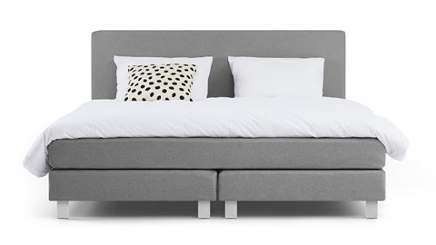 Box Ambra vlak met gestoffeerd matras, lichtgrijs