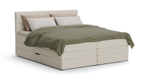 Opbergboxspring Jade - Matte leather, ecru