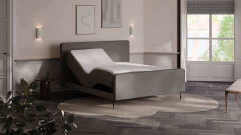 Elektrische boxspring Glade - Soft suede, liver