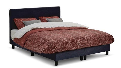 Boxspring Invito vlak met Bridge matras, blauw