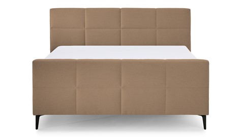 Boxspring Attraktiv Trendik vlak met gestoffeerd matras, caramel