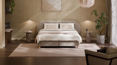 Boxspring Flow met Kårlsson Excellence matras, natural