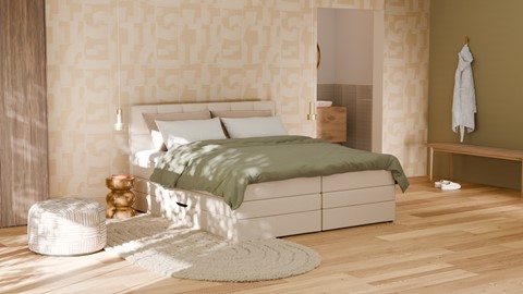 Opbergboxspring Jade - Bold touch, natural