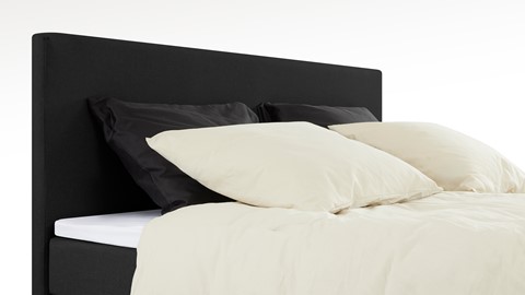 Boxspring Bellino vlak met gestoffeerd matras, zwart