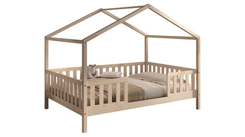 Kajuitbed Dallas als huis met slaaplade, natuur