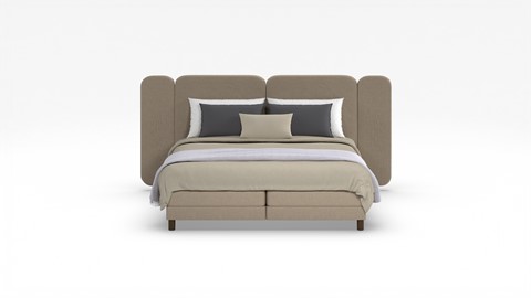 Elektrische boxspring Ridge met Kårlsson Excellence matras, beige