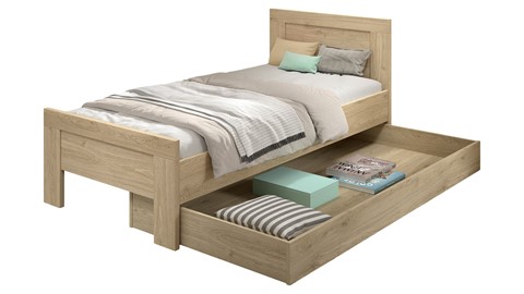 Bed Sam met slaaplade, eik