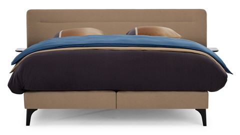 Boxspring Element Hallbar vlak met Balance matras, etna caramel