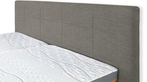 Boxspring Supreme Square verstelbaar met Slow Motion 2 matras, stone