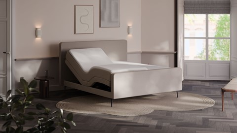 Elektrische boxspring Glade, beige