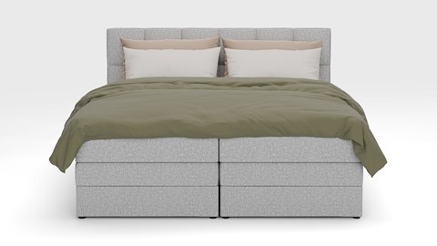 Opbergboxspring Jade - Linen touch, light grey
