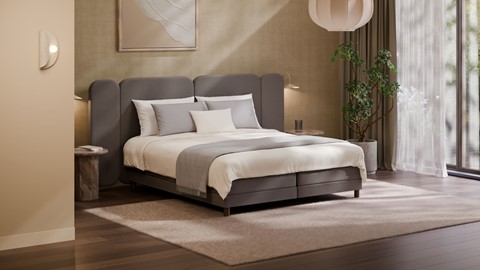 Elektrische boxspring Ridge met Kårlsson Excellence matras, dark grey