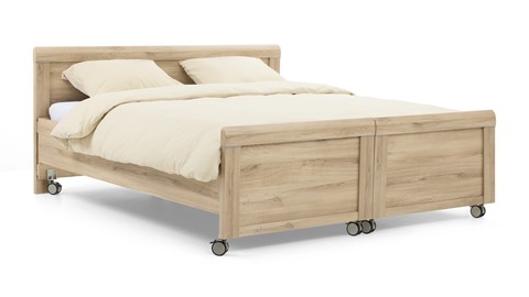 Bed Elba uitrijdbaar, licht eiken