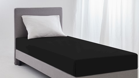 Hoeslaken Beter Bed Select Jersey, zwart