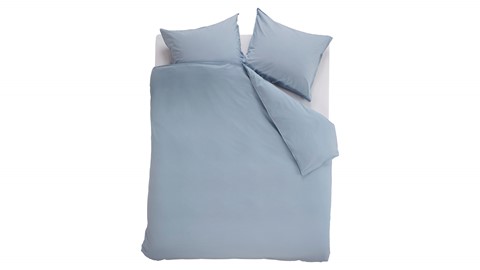 Dekbedovertrek Organic Basic, blauw