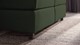 Boxspring Autentik Tunn vlak met gestoffeerd matras, green