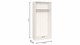 Draaideurkast Compact met spiegel, wit