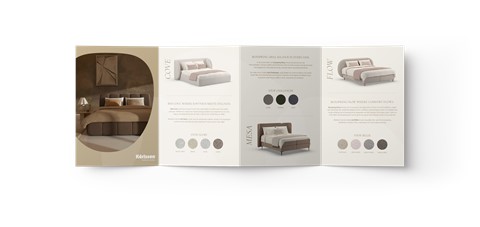 Een brochure van een bed
