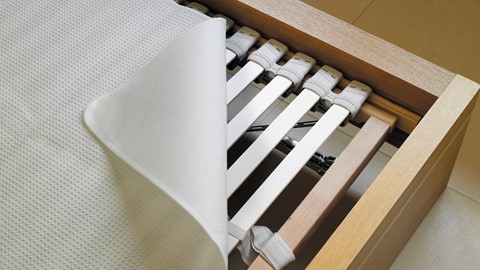 een close-up van een bed