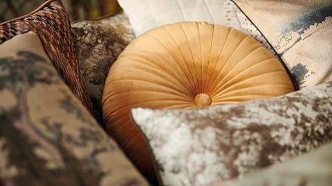 Een close-up van een kussen