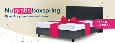Boxspring in strik, cadeau t.w.v. €1.999,-