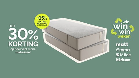 A Twee matrassen op elkaar gestapeld