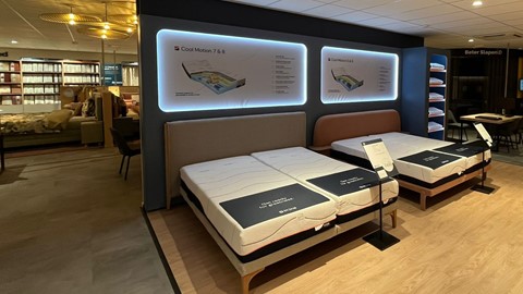 Matrassen in een winkel