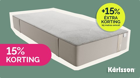 Een matras met een label