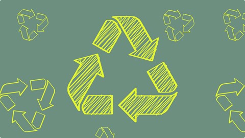 Een groen recyclesymbool