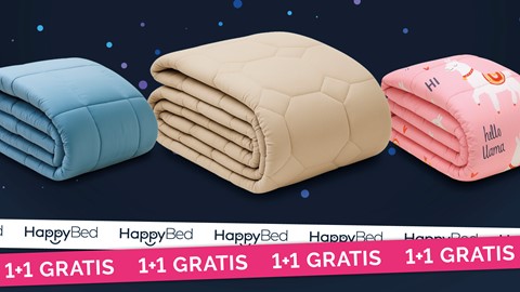 Een groep dekens op een blauwe achtergrond